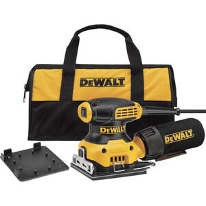 DEWALT 2.3 Amp Corded 1/4 Sheet Palm Grip Sander Kit with Contractor Bag